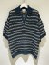 画像1: YOKE（ヨーク） Border Mesh Knit Skipper Polo Shirt（ボーダーメッシュニット スキッパーポロシャツ） ピーコックグリーン (1)
