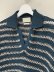 画像2: YOKE（ヨーク） Border Mesh Knit Skipper Polo Shirt（ボーダーメッシュニット スキッパーポロシャツ） ピーコックグリーン