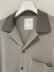画像3: ANCELLM（アンセルム） Open Collar Knit S/S Shirt（オープンカラーニットショートスリーブシャツ） グレー