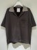 画像1: ANCELLM（アンセルム） Open Collar Knit S/S Shirt（オープンカラーニットショートスリーブシャツ） チャコール (1)
