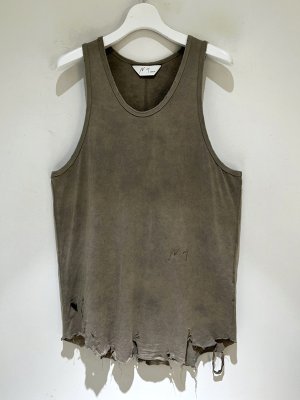画像1: ANCELLM（アンセルム） Damage Tank Top（ダメージタンクトップ） グレー