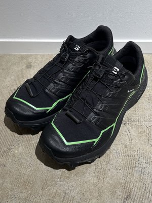 画像1: SALOMON（サロモン） Thundercross GTX（サンダークロス ゴアテックス） トレイルランニングシューズ ブラック×グリーンゲッコー