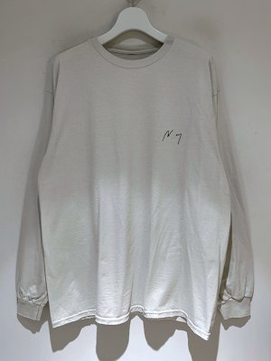 画像1: ANCELLM（アンセルム） Embroidery Dyed LS T-Shirt（エンブロイダリー ダイド ロングスリーブTシャツ） ホワイト