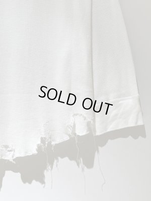 画像7: ANCELLM（アンセルム） Damage Waffle Crew LS T-shirt（ダメージワッフル クルーネックロングスリーブTシャツ） ホワイト