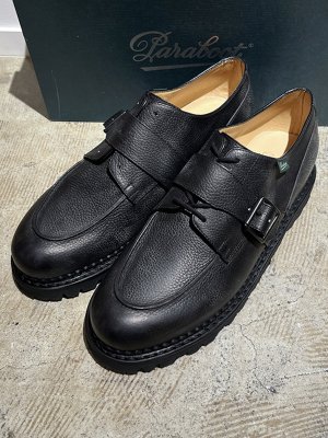 画像1: Paraboot × Engineered Garments（パラブーツ×エンジニアドガーメンツ） CHAMBORD BRIDE（シャンボード ブライド） グレインレザー ブラック