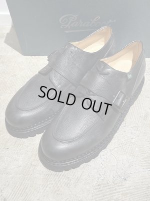 画像1: Paraboot × Engineered Garments（パラブーツ×エンジニアドガーメンツ） CHAMBORD BRIDE（シャンボード ブライド） グレインレザー ブラック