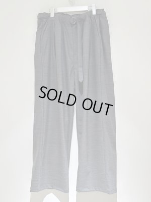 画像1: ANCELLM（アンセルム） Backsatin Beltless Slacks（バックサテンベルトレススラックス） グレー