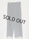 ANCELLM（アンセルム） Backsatin Beltless Slacks（バックサテンベルトレススラックス） ブラック