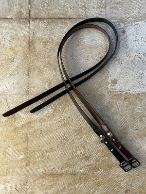 画像1: ANCELLM（アンセルム） Button Stud Leather Belt（ボタンスタッドレザーベルト）