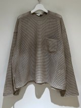 ANCELLM(アンセルム) Wool Russell LS(ウールラッセルロングスリーブ) サンド