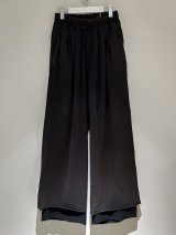 ANCELLM（アンセルム） Drape Wide Easy Cut Slacks（ドレープワイドイージーカットスラックス） ブラック