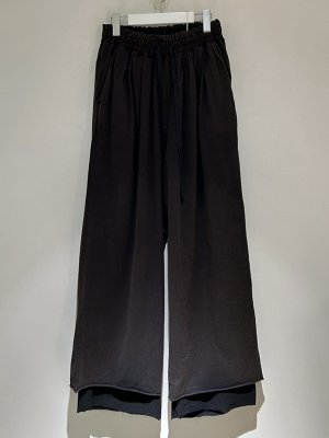 画像1: ANCELLM（アンセルム） Drape Wide Easy Cut Slacks（ドレープワイドイージーカットスラックス） ブラック