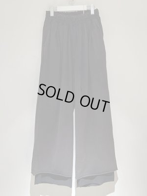 画像1: ANCELLM（アンセルム） Drape Wide Easy Cut Slacks（ドレープワイドイージーカットスラックス） ブラック