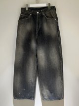 ANCELLM(アンセルム) #05 Aging01 Wide Denim Pants(ワイドデニムパンツ) ブラック
