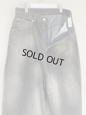 画像4: ANCELLM（アンセルム） #05 Aging01 Wide Denim Pants（ワイドデニムパンツ） ブラック