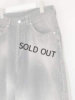 画像3: ANCELLM（アンセルム） #05 Aging01 Wide Denim Pants（ワイドデニムパンツ） ブラック