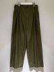 YOKE（ヨーク） Cotton Gabardine 3pleated Wide Trousers（コットンギャバジン 3プリーティドワイドトラウザーズ） カーキ