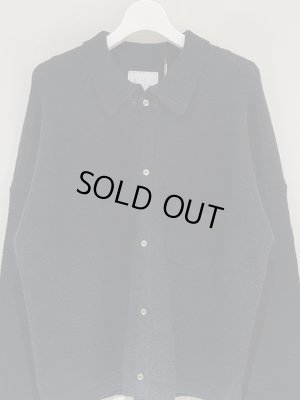 画像2: ANCELLM（アンセルム） Kimono Knit Shirt（キモノニットシャツ） ブラック