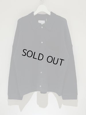 画像1: ANCELLM（アンセルム） Kimono Knit Shirt（キモノニットシャツ） ブラック