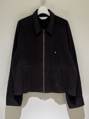 画像1: ANCELLM（アンセルム） Shaggy Zip Up Shirt（シャギージップアップシャツ） ブラウン