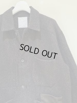 画像3: ANCELLM（アンセルム） Damage Wool Herringbone Coverall（ダメージウールヘリンボーンカバーオール） ブラウン×ブラック