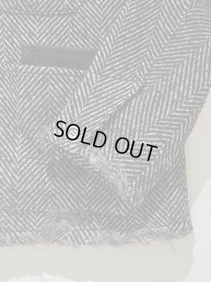 画像5: ANCELLM（アンセルム） Damage Wool Herringbone Coverall（ダメージウールヘリンボーンカバーオール） ホワイト×ブラック