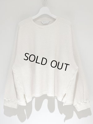 画像1: ANCELLM（アンセルム） Heavy Waffle Over LS（ヘビーワッフルオーバーロングスリーブ） アイボリー