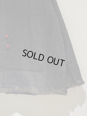 画像8: ANCELLM（アンセルム） Damage Wool Herringbone Coverall（ダメージウールヘリンボーンカバーオール） ブラウン×ブラック