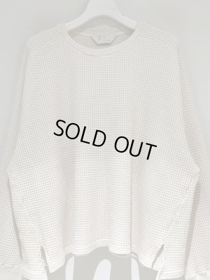 画像2: ANCELLM（アンセルム） Heavy Waffle Over LS（ヘビーワッフルオーバーロングスリーブ） アイボリー