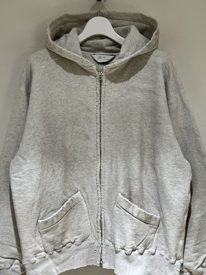 画像2: ANCELLM（アンセルム） Zip Up Hoodie（ジップアップフーディー） ヘザーホワイト