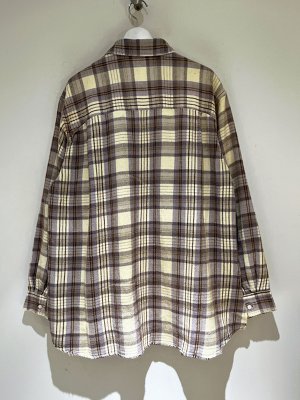 画像8: ANCELLM（アンセルム） Nel Check Over Work Shirt（ネルチェックオーバーワークシャツ） アイボリー