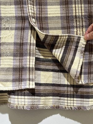 画像7: ANCELLM（アンセルム） Nel Check Over Work Shirt（ネルチェックオーバーワークシャツ） アイボリー