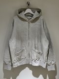 ANCELLM（アンセルム） Zip Up Hoodie（ジップアップフーディー） ヘザーホワイト