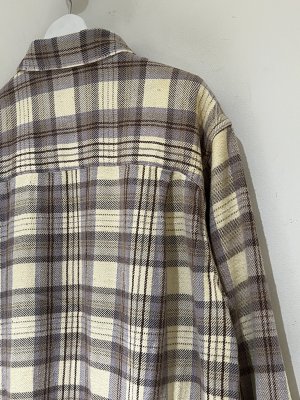 画像9: ANCELLM（アンセルム） Nel Check Over Work Shirt（ネルチェックオーバーワークシャツ） アイボリー