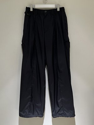 画像1: THE JEAN PIERRE（ジャンピエール） BETA 3tuck Nylon Trousers（ベータ 3タック ナイロントラウザー） ブラック