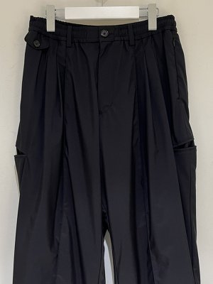 画像2: THE JEAN PIERRE（ジャンピエール） BETA 3tuck Nylon Trousers（ベータ 3タック ナイロントラウザー） ブラック