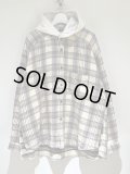 ANCELLM（アンセルム） Nel Check Hoodie Shirt（ネルチェックフーディーシャツ） アイボリー