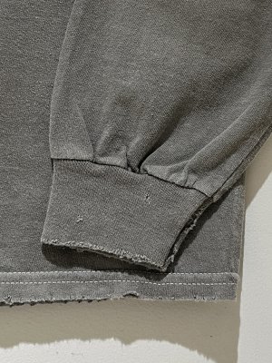 画像6: ANCELLM（アンセルム） Embroidery Dyed LS T-Shirt（エンブロイダリー ダイド ロングスリーブTシャツ） グレー