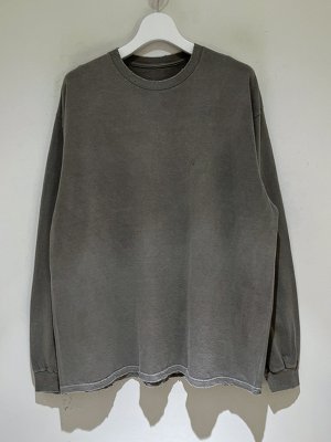 画像1: ANCELLM（アンセルム） Embroidery Dyed LS T-Shirt（エンブロイダリー ダイド ロングスリーブTシャツ） グレー