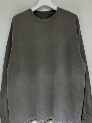 画像2: ANCELLM（アンセルム） Embroidery Dyed LS T-Shirt（エンブロイダリー ダイド ロングスリーブTシャツ） グレー