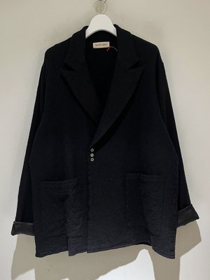 画像1: barbell object（バーベルオブジェクト） wool coat（ウールコート） ブラック