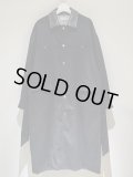 THE JEAN PIERRE（ジャンピエール） Leather Collar Coat（レザーカラーコート） ブラック