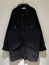 barbell object(バーベルオブジェクト) r/w off coat(リバーウールダブルフェイスコート) ブラック