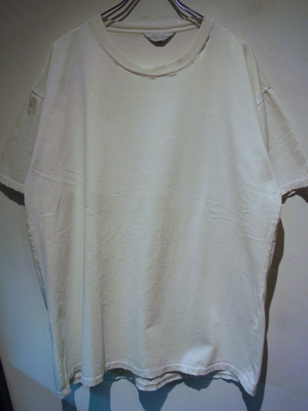 UNUSED（アンユーズド） ダメージTシャツ ホワイト - margin