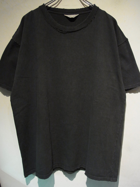 UNUSED（アンユーズド） ダメージTシャツ ブラック - margin