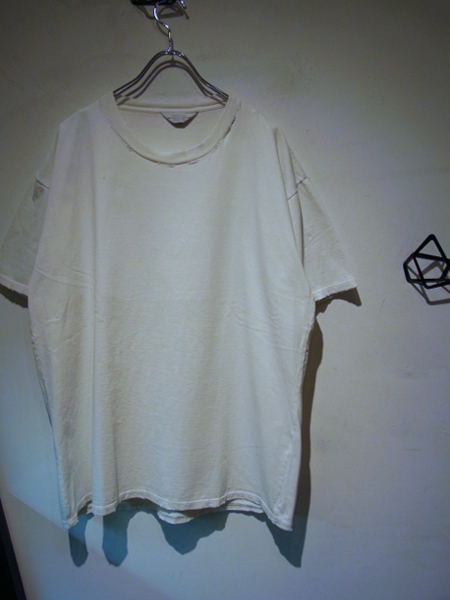 UNUSED（アンユーズド） ダメージTシャツ ホワイト - margin