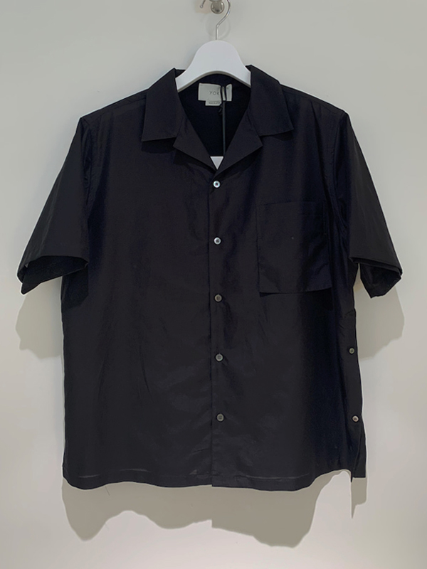 YOKE（ヨーク） オープンカラーシャツ ブラック