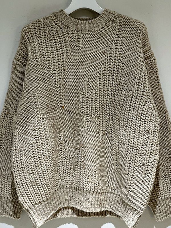 YOKE（ヨーク） Irregular knitted Crewneck Sweater（イレギュラー ...