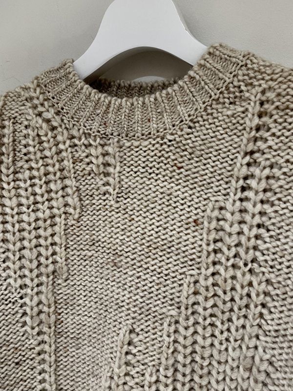 YOKE（ヨーク） Irregular knitted Crewneck Sweater（イレギュラー