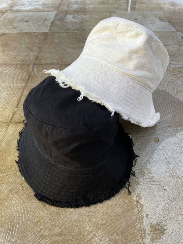 直販卸売り UNUSED デニムハット 10oz denim hat (BLACK) - 帽子